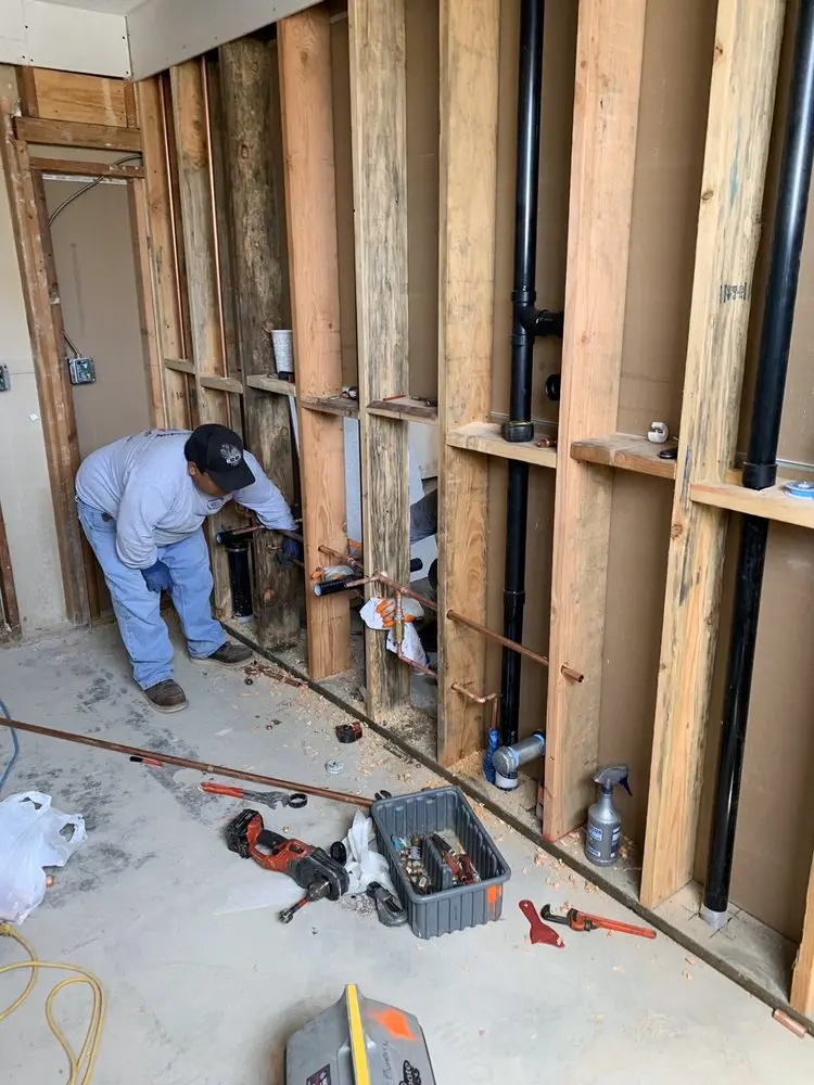 Commercial rough-in plumbing for Trenchless Sewer Repair in Bryan